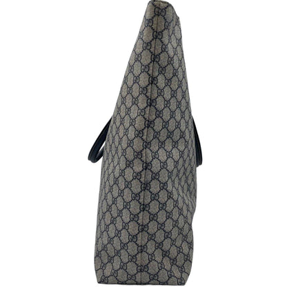 Gucci GG Supreme Extra Large Vertical Tote Bag Black SHW