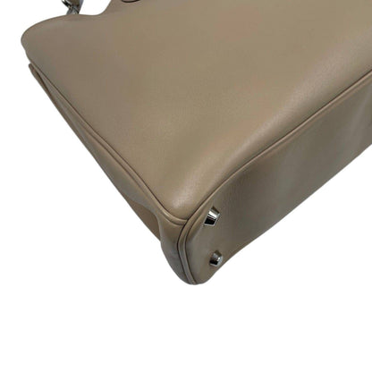 Christian Dior Leather Large Diorissimo Tote Bag Beige SHW