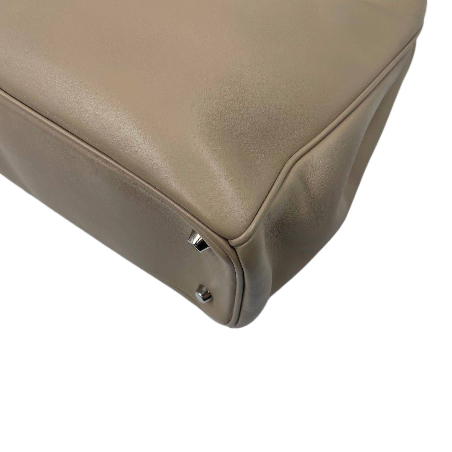 Christian Dior Leather Large Diorissimo Tote Bag Beige SHW