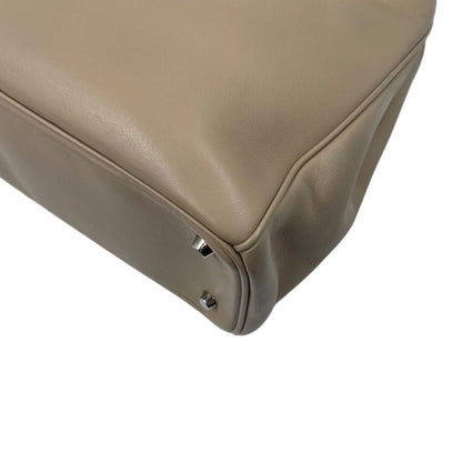 Christian Dior Leather Large Diorissimo Tote Bag Beige SHW