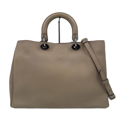 Christian Dior Leather Large Diorissimo Tote Bag Beige SHW