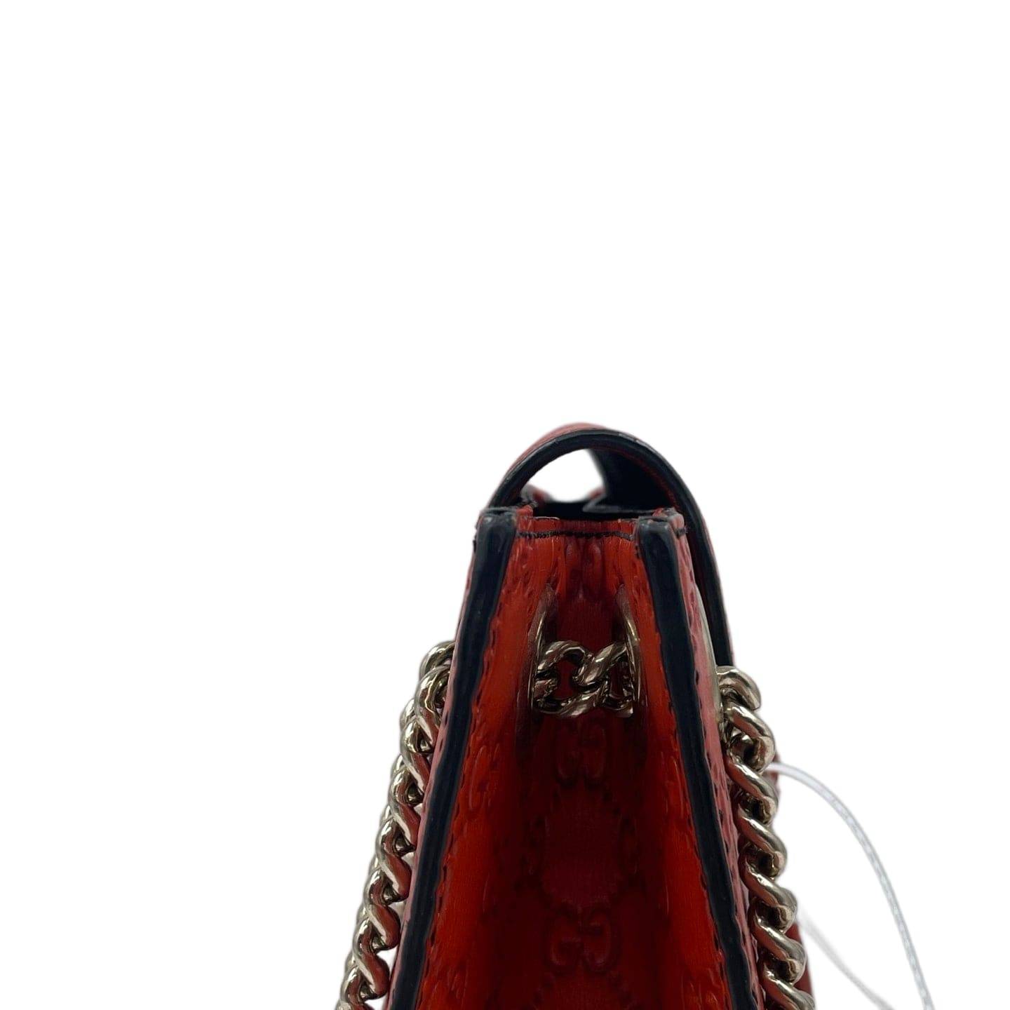 Gucci Guccissima Leather Large Emily Shoulder Bag Red GHW