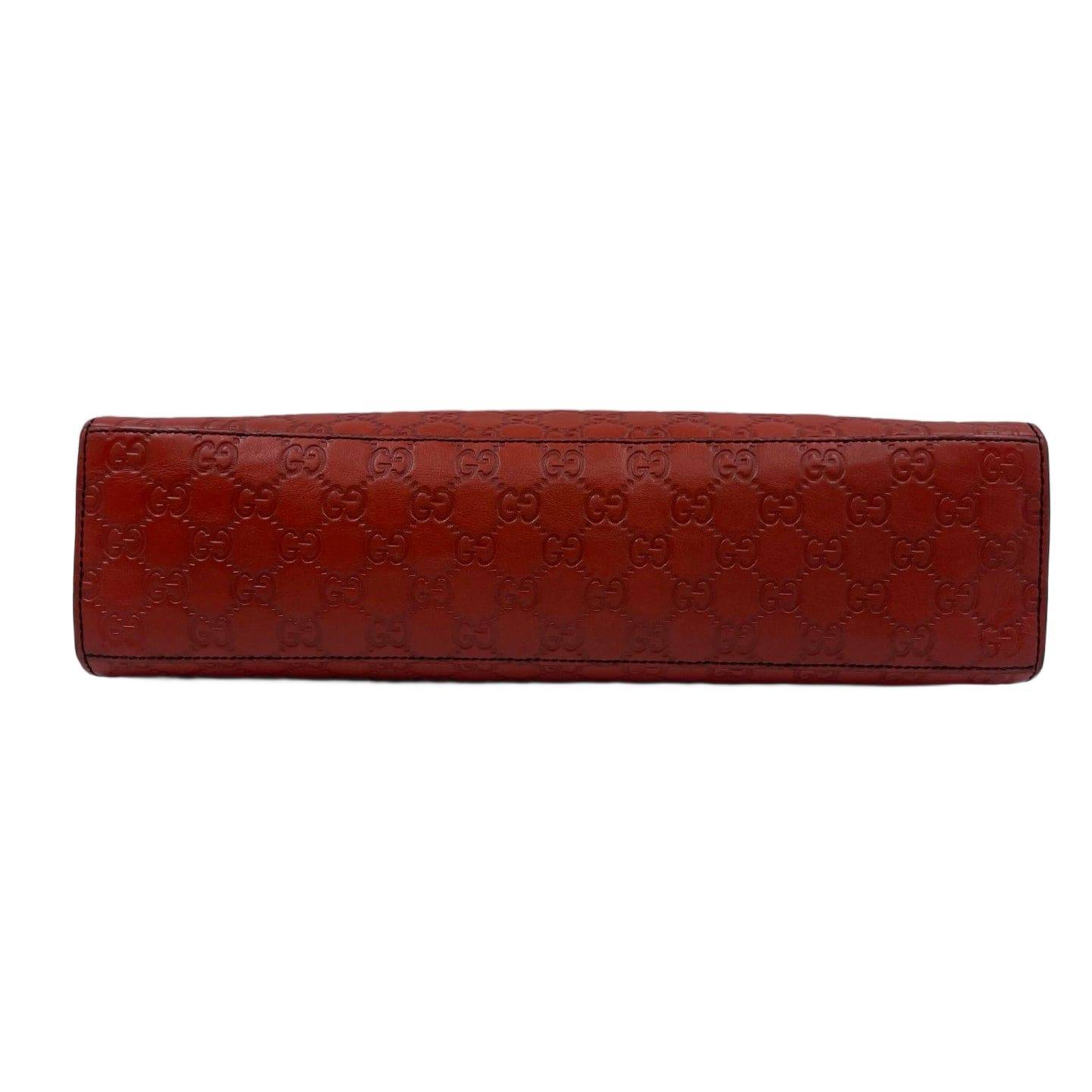 Gucci Guccissima Leather Large Emily Shoulder Bag Red GHW