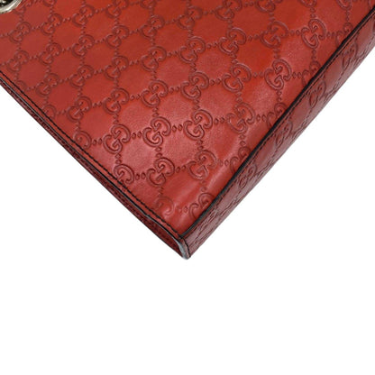 Gucci Guccissima Leather Large Emily Shoulder Bag Red GHW
