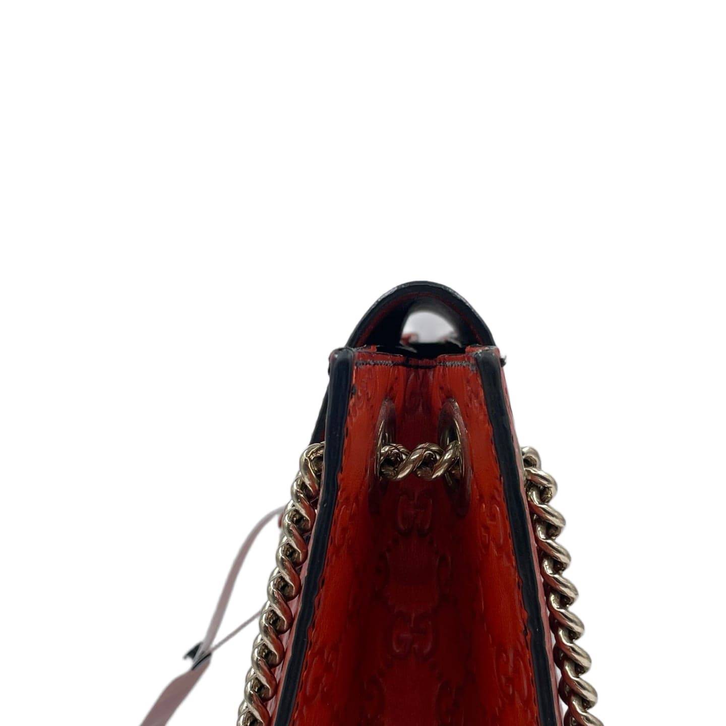 Gucci Guccissima Leather Large Emily Shoulder Bag Red GHW