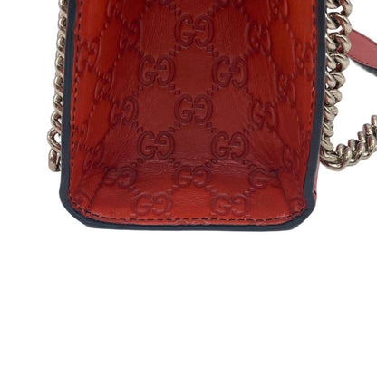 Gucci Guccissima Leather Large Emily Shoulder Bag Red GHW