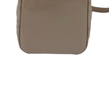 Christian Dior Patent Cannage Large Lady Dior Bag Beige GHW