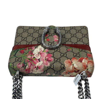 Gucci GG Supreme Monogram Blooms Mini Dionysus Shoulder Bag Beige Pink SHW
