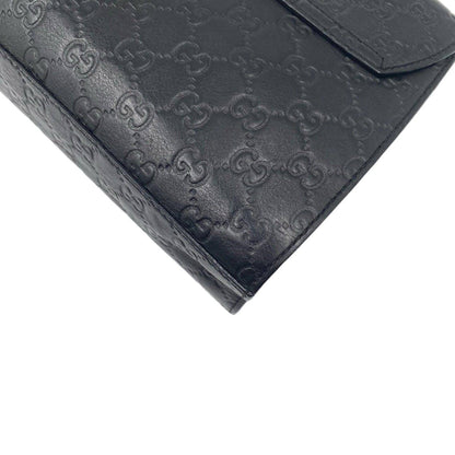 Gucci Guccissima Leather Medium Emily Shoulder Bag Black GHW