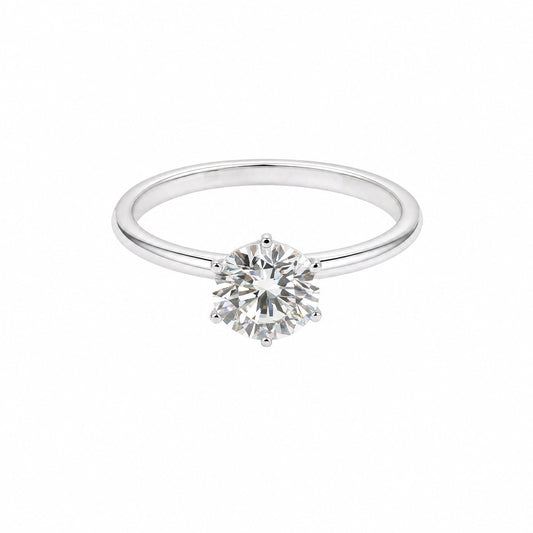 JANARY Round Brilliant Lab-Grown Diamond Ring in 18k White Gold