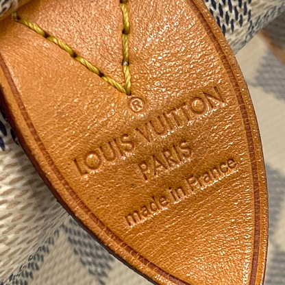 Louis Vuitton Damier Azur Canvas 30 Speedy Bag White GHW