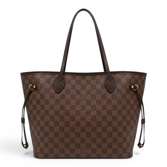 Louis Vuitton Damier Ebene Neverfull MM Cerise Interior