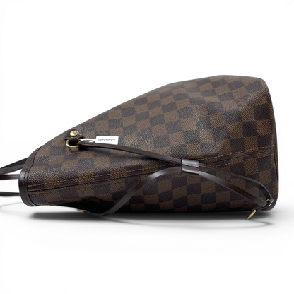Louis Vuitton Damier Ebene Neverfull MM Cerise Interior
