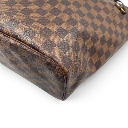 Louis Vuitton Damier Ebene Neverfull MM Cerise Interior