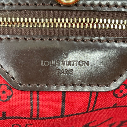 Louis Vuitton Damier Ebene Neverfull MM Cerise Interior