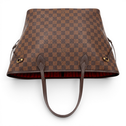 Louis Vuitton Damier Ebene Neverfull MM Cerise Interior