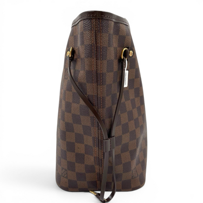 Louis Vuitton Damier Ebene Neverfull MM Cerise Interior