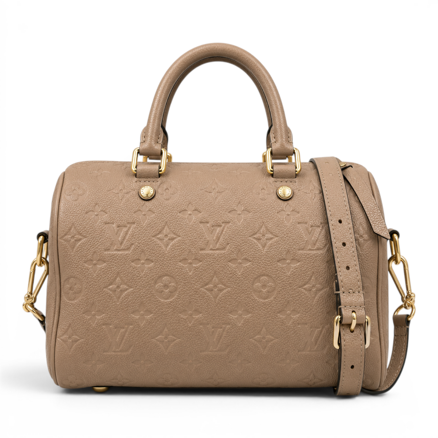 Louis Vuitton Monogram Empreinte Leather Speedy Bandouliere 25 Bag Dune GHW