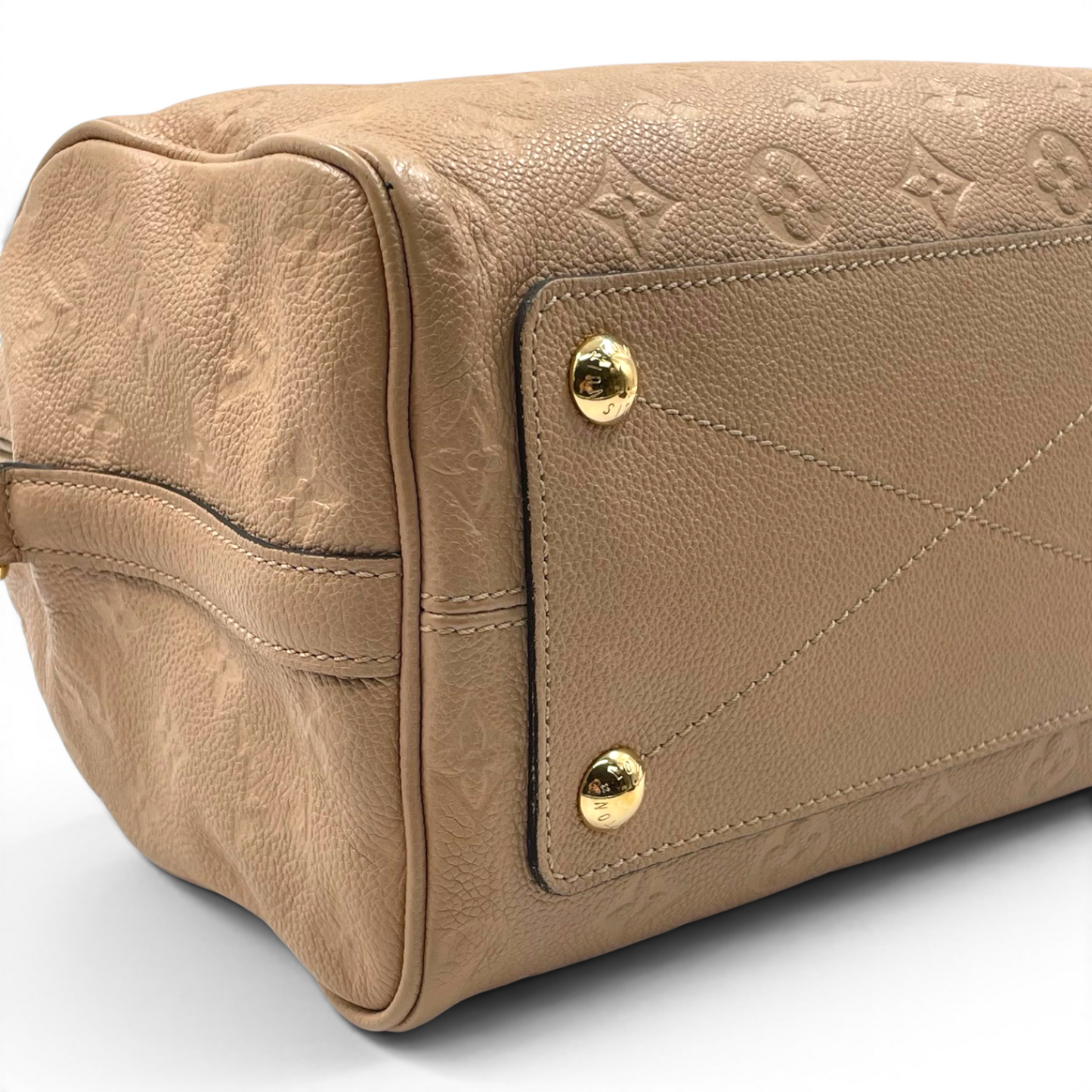 Louis Vuitton Monogram Empreinte Leather Speedy Bandouliere 25 Bag Dune GHW
