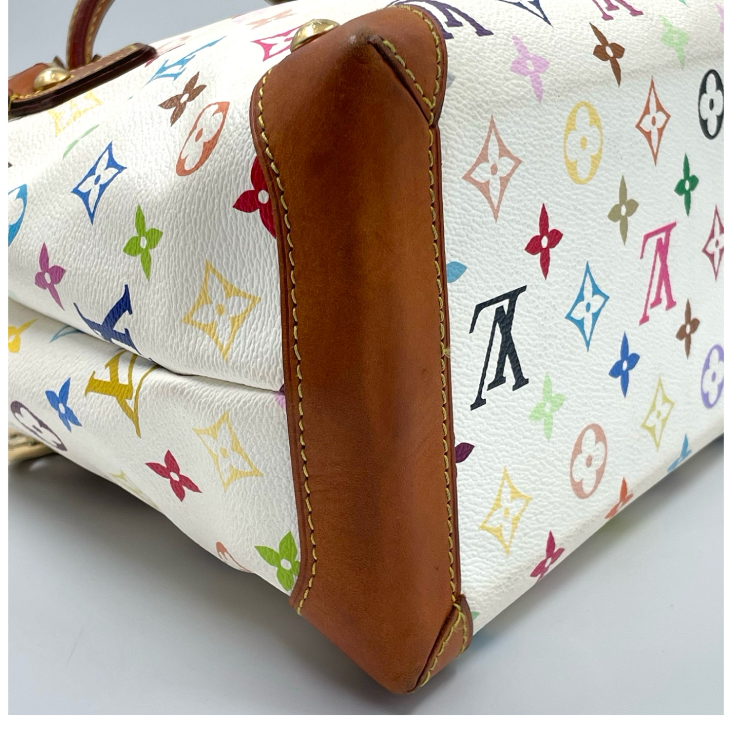 Louis Vuitton x Murakami Monogram Multicolor Audra Bag White GHW
