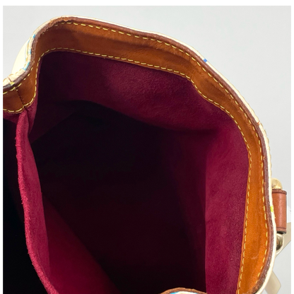 Louis Vuitton x Murakami Monogram Multicolor Audra Bag White GHW