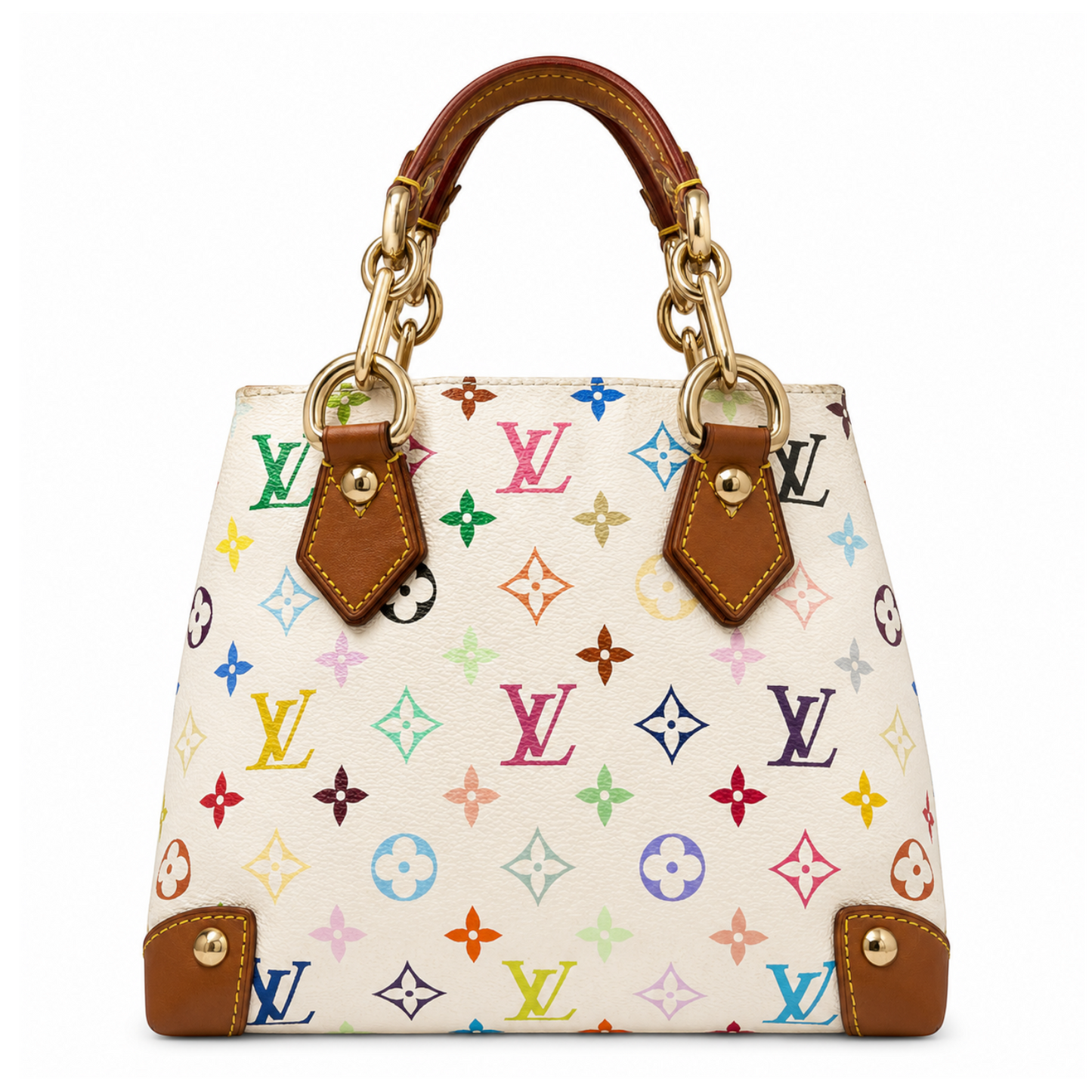 Louis Vuitton x Murakami Monogram Multicolor Audra Bag White GHW
