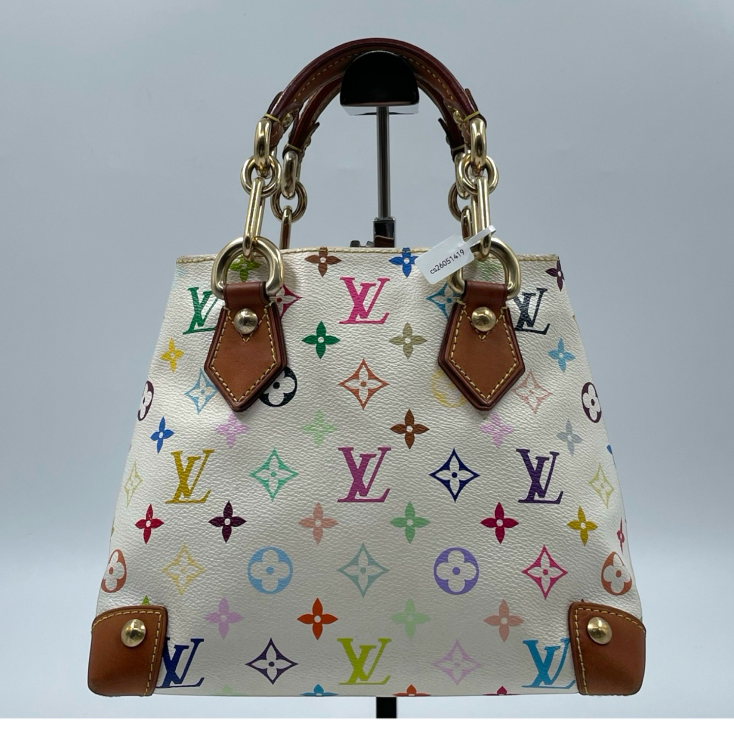 Louis Vuitton x Murakami Monogram Multicolor Audra Bag White GHW