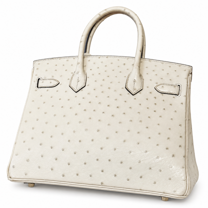 Hermès Birkin 30 Cream White Ostrich Leather GHW