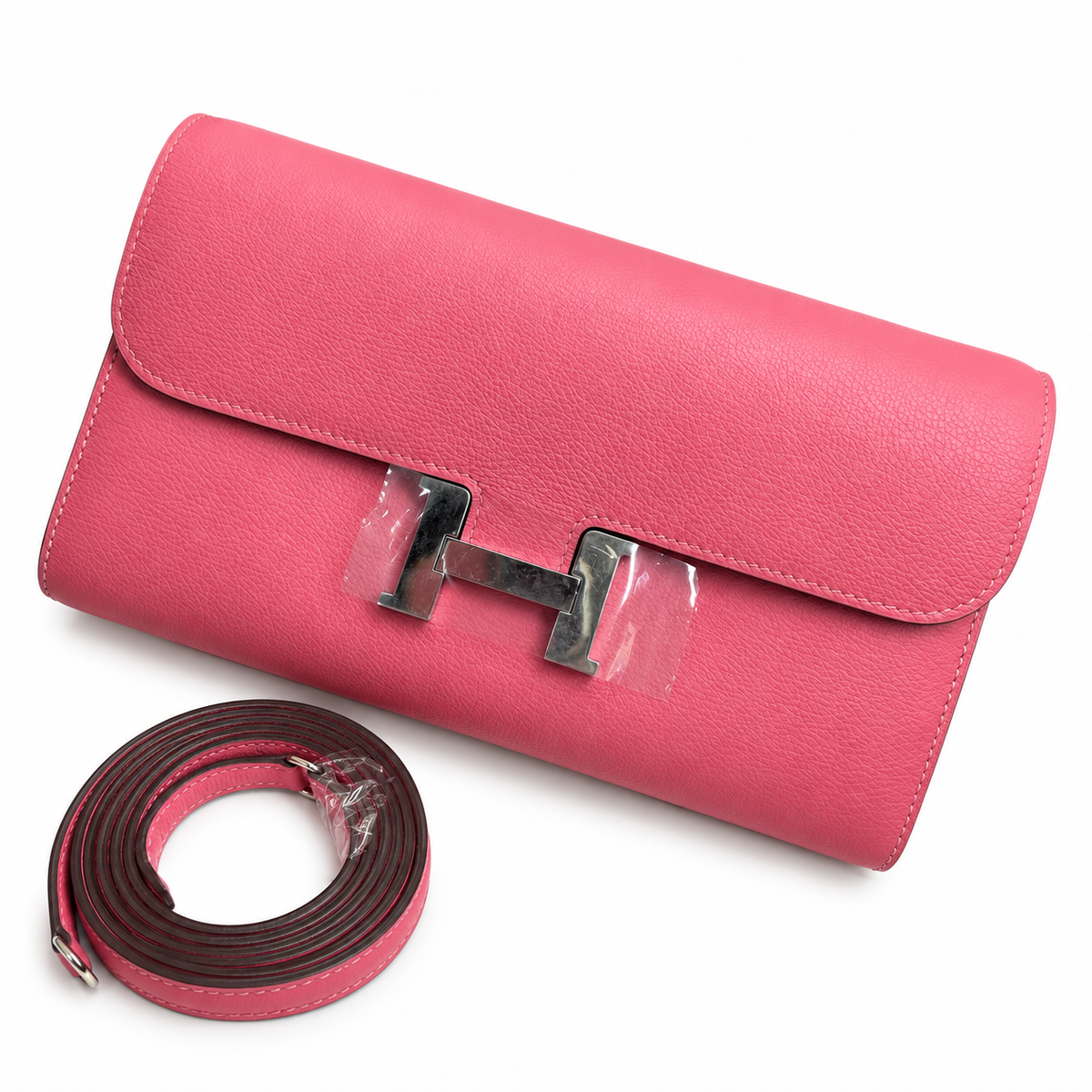 Hermès Constance To Go Rose Lipstick Togo Leather PHW