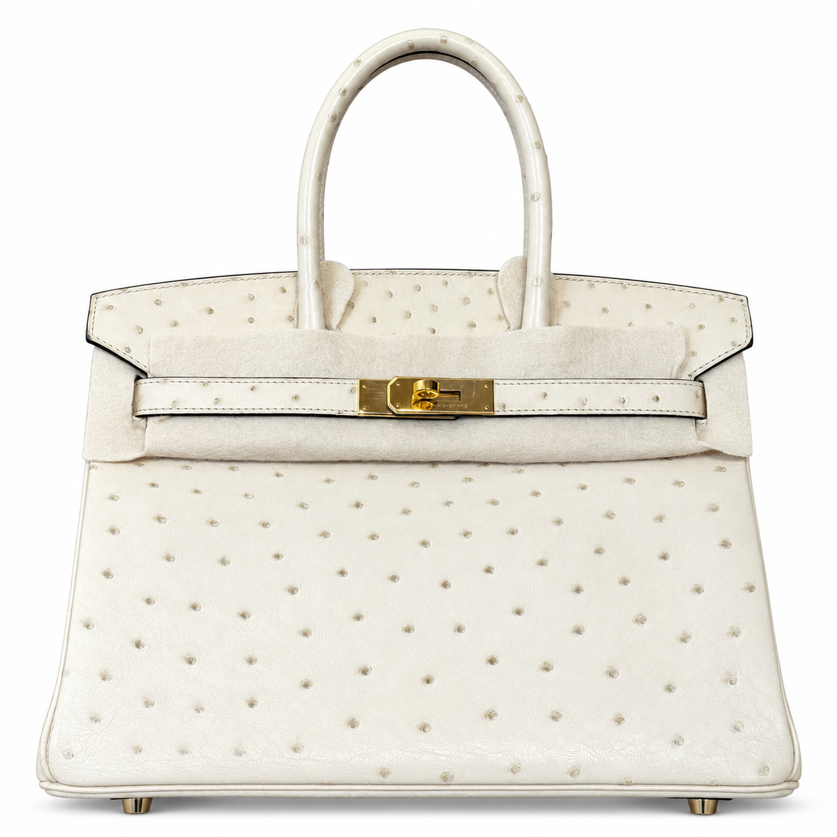 Hermès Birkin 30 Cream White Ostrich Leather GHW