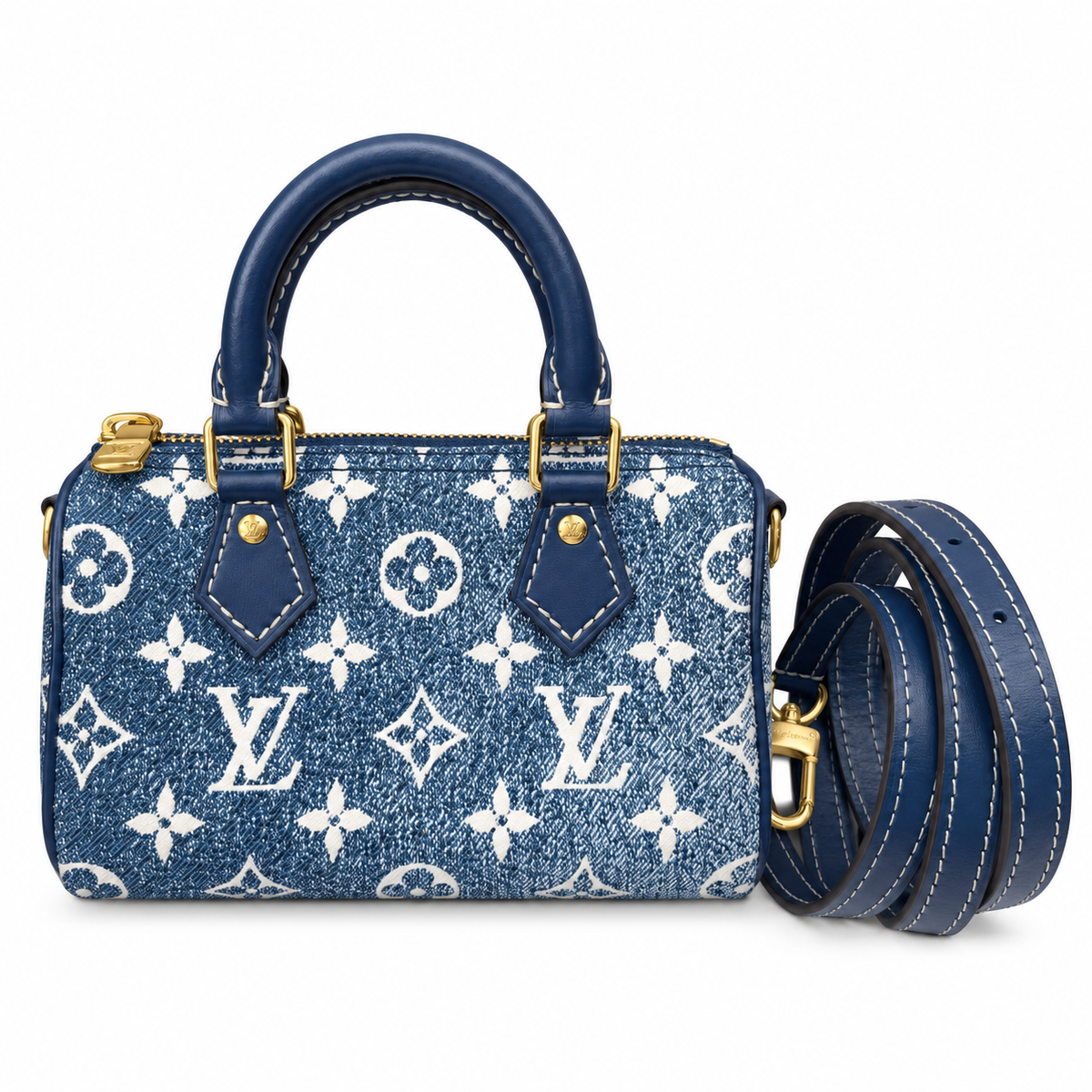 Louis Vuitton Nano Speedy Blue Monogram Denim