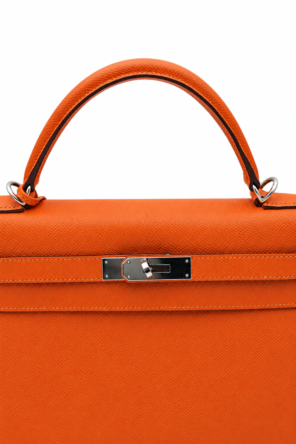 Hermès Kelly 32 Bag Feu Color, Epsom Leather with Palladium Hardware