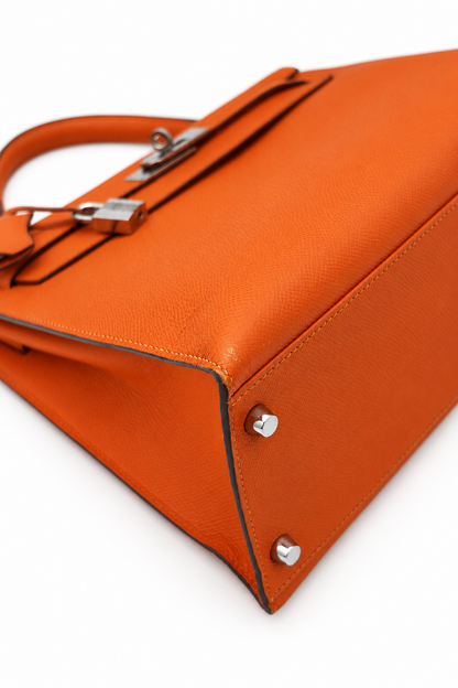 Hermès Kelly 32 Bag Feu Color, Epsom Leather with Palladium Hardware