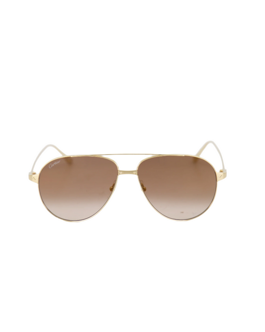 CARTIER – PILOT ‘SANTOS DE CARTIER’ SUNGLASSES / GOLD