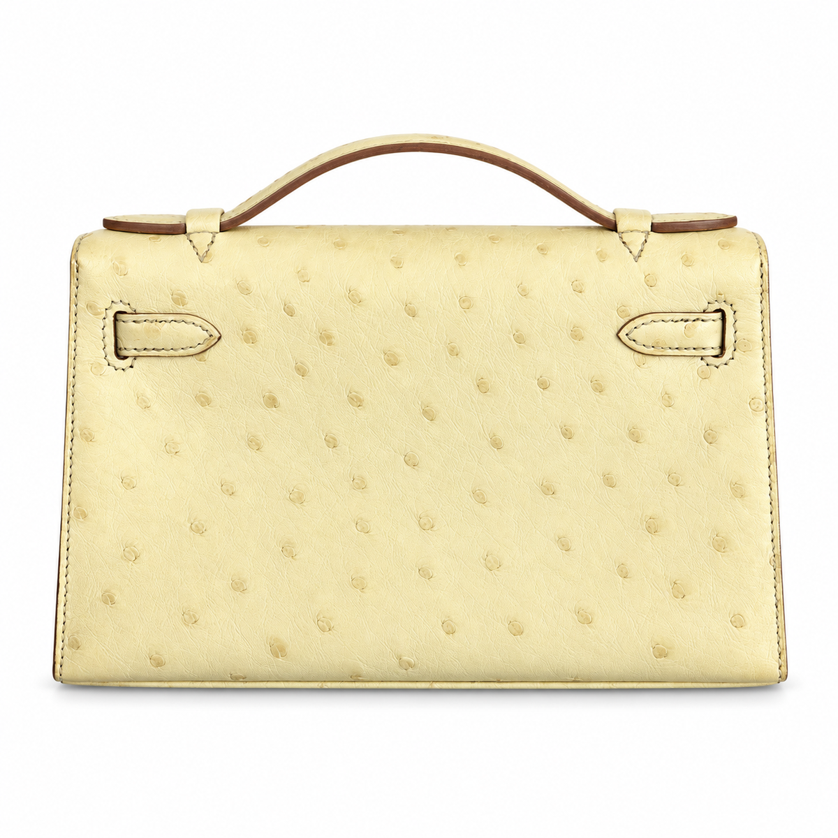 Hermès Mini Kelly Pochette Beton Ostrich Leather