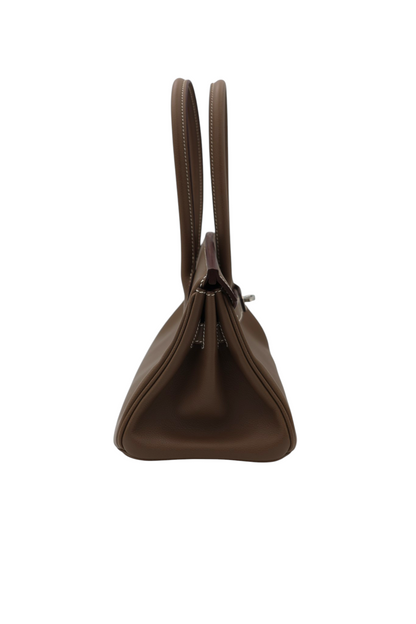 Hermès Shoulder Birkin 29 in Etoupe Evercolor PHW