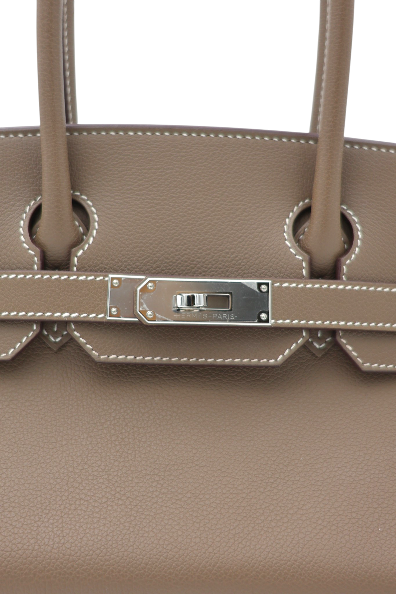 Hermès Shoulder Birkin 29 in Etoupe Evercolor PHW