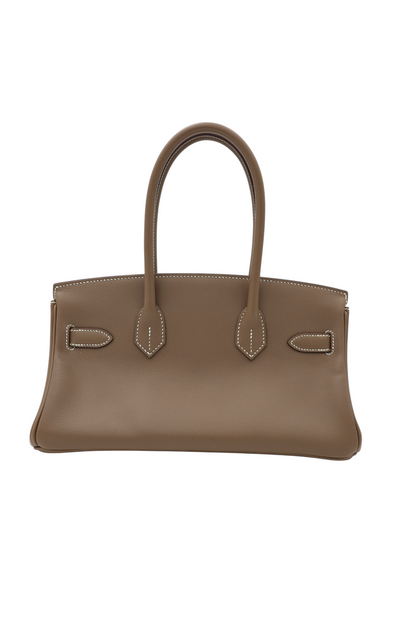 Hermès Shoulder Birkin 29 in Etoupe Evercolor PHW