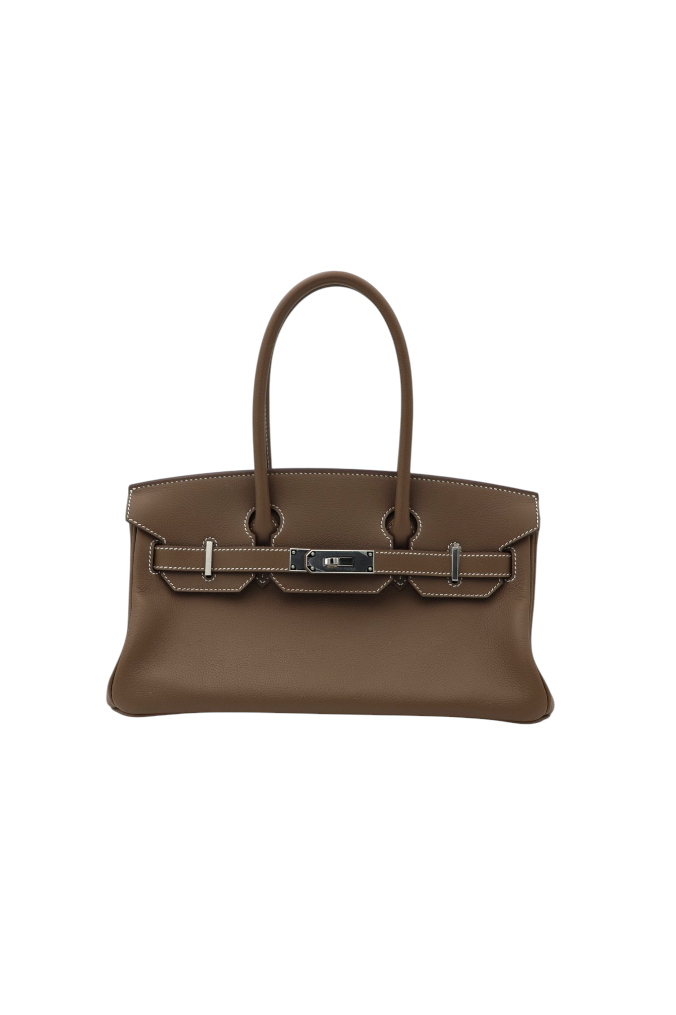 Hermès Shoulder Birkin 29 in Etoupe Evercolor PHW