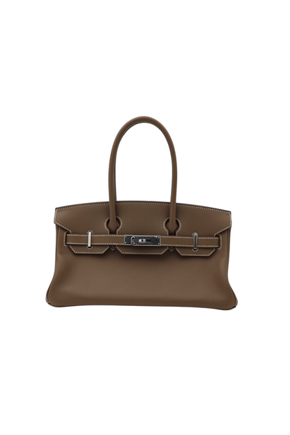 Hermès Shoulder Birkin 29 in Etoupe Evercolor PHW
