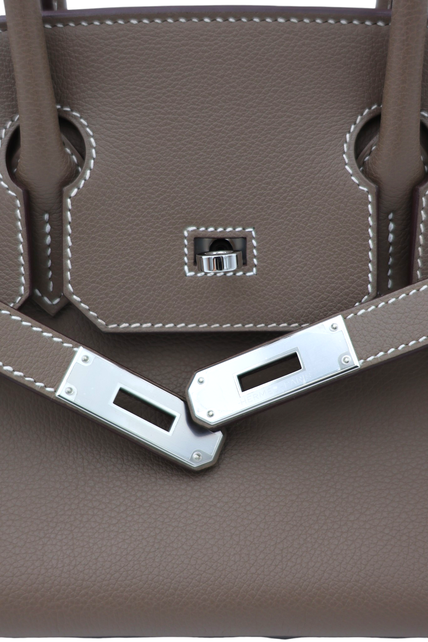 Hermès Shoulder Birkin 29 in Etoupe Evercolor PHW