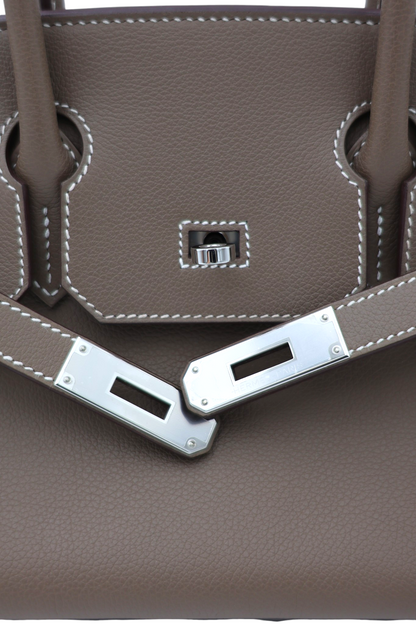 Hermès Shoulder Birkin 29 in Etoupe Evercolor PHW