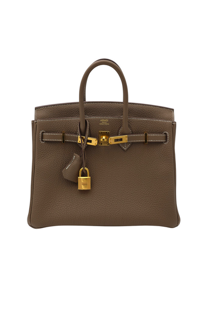Hermès Togo Birkin 25 Retourne in Etoupe GHW
