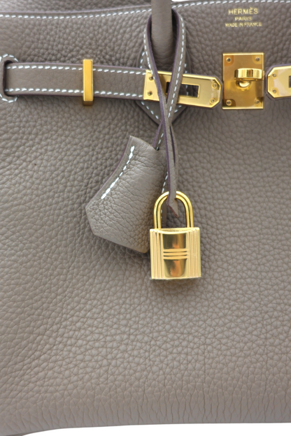 Hermès Togo Birkin 25 Retourne in Etoupe GHW