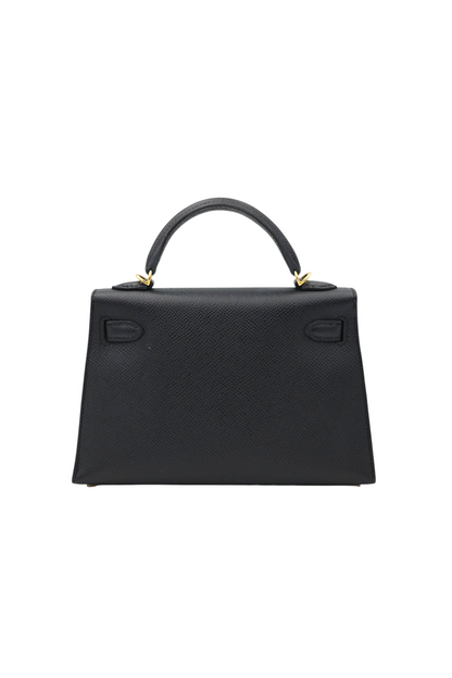 Hermès Mini Kelly 20 Sellier in Noir Epsom GHW