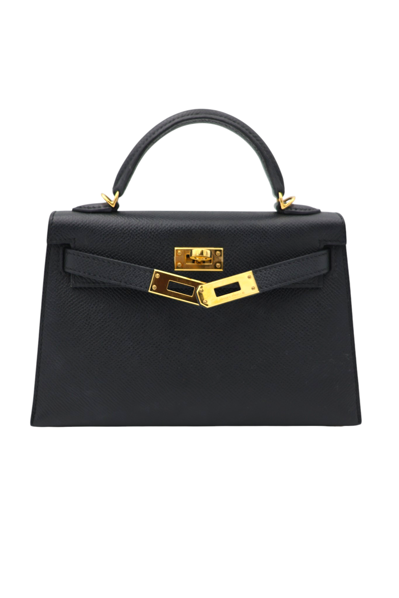 Hermès Mini Kelly 20 Sellier in Noir Epsom GHW