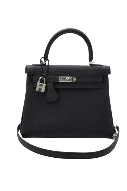 Hermès Kelly 25 in Togo Noir PHW