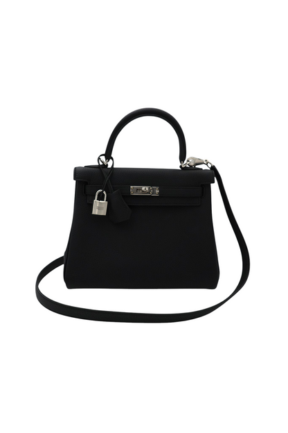 Hermès Kelly 25 in Togo Noir PHW