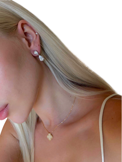 JANARY Pear 6-Carat Lab-Grown Diamond Drop Earrings in 18K White Gold