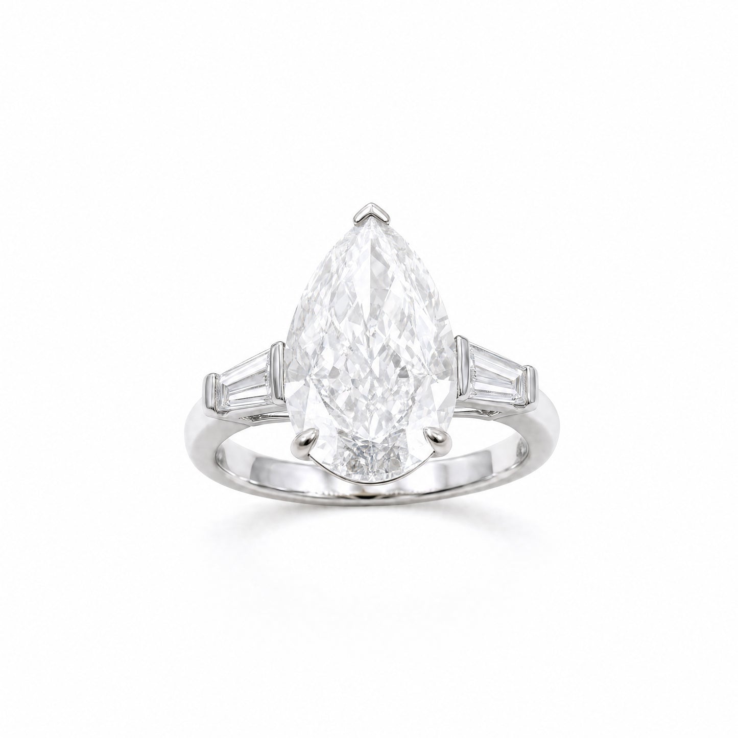 JANARY Pear Modified Brilliant 7.07-Carat Diamond Ring in 18K White Gold
